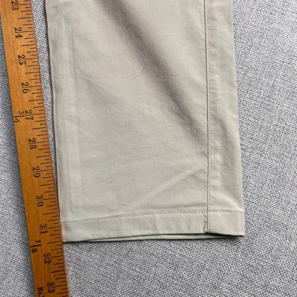 J. Crew 484 Slim Stretch Tech Pants Men 30x32 Khaki Water Resistant Commuter NEW